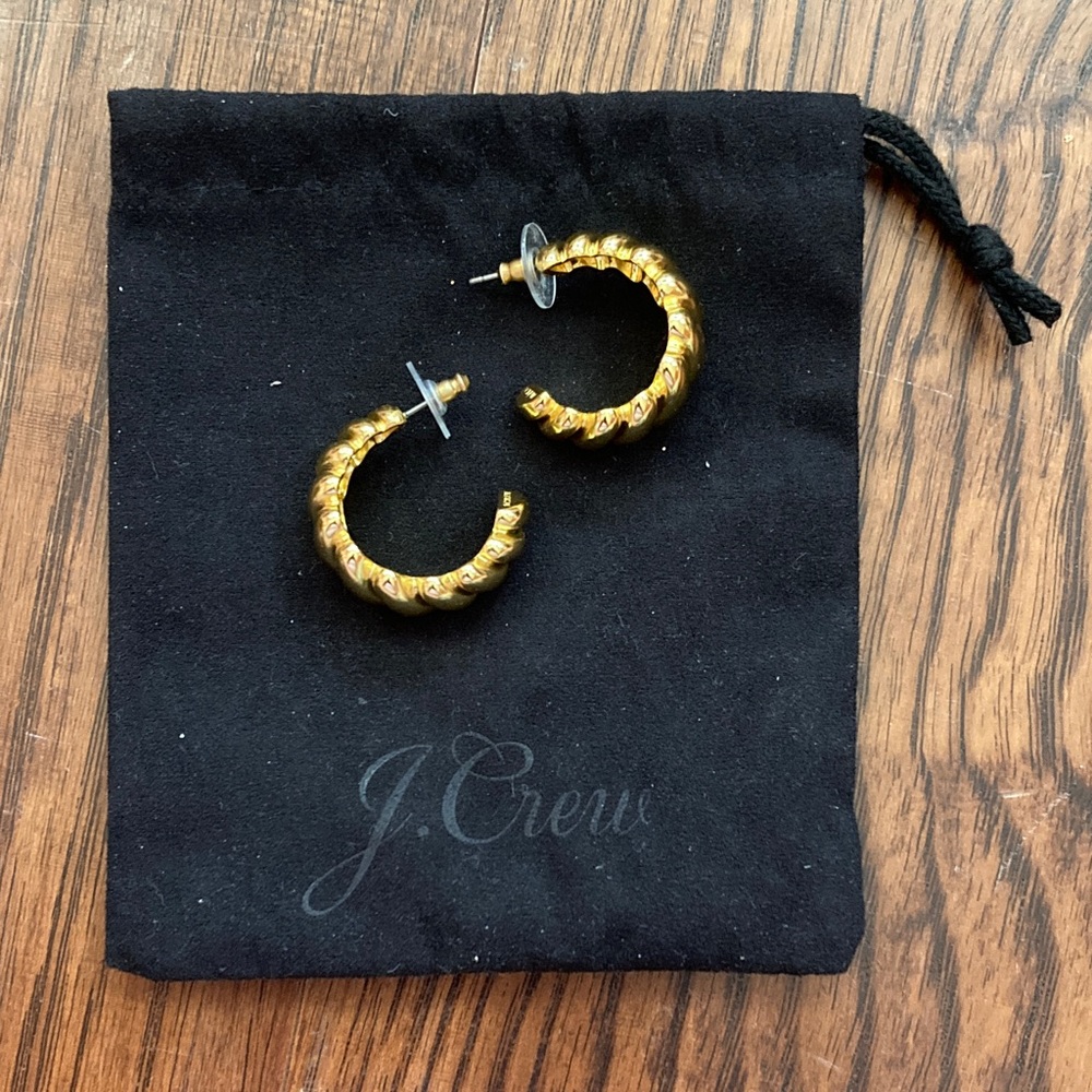 J. Crew Twisted Gold Earrings